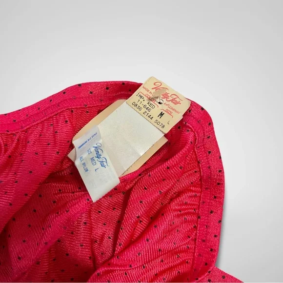 NWT Vintage 70s / 80s Vanity Fair Polka Dot Lace Slip Skirt - Picture 3 of 4